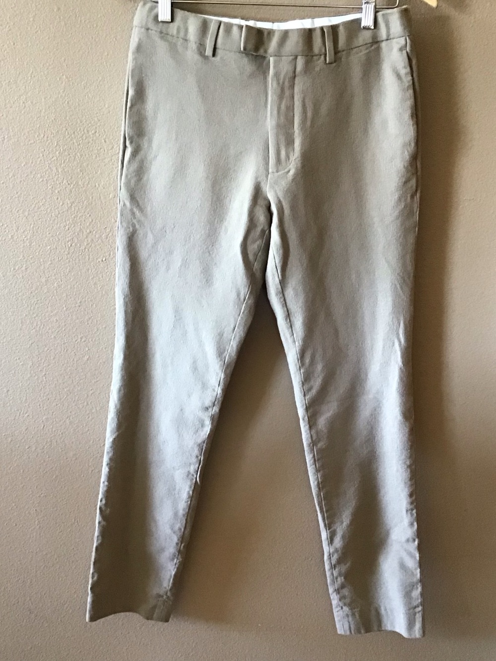 Sandro Wool Blend Flat Front Classic Beige Dress Pants (Italy Size 40)